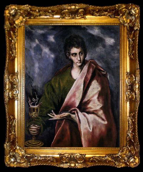 framed  GRECO, El St John the Evangelist, ta009-2